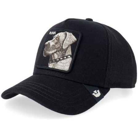 Goorin - Svart trucker Keps - Punk Dawg Black Denim A-Frame Trucker @ Hatstore