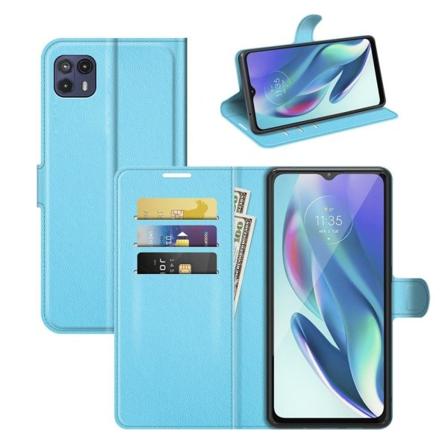 Classic Motorola Moto G50 5G Flip Etui - Blå Blue