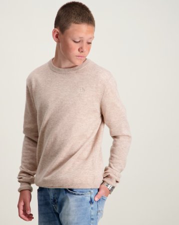 BVALDI Lusso Morbido cashmere-blend Crewneck Beige Pullover Jungen - Kids Brand Store