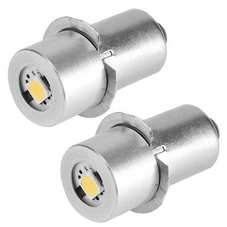 2x 1w P13.5s LED Lommelygte Pære, 100-110lm 2700-7000k Udskiftningspære Lommelygte Lampe Nødlys Arbejde L