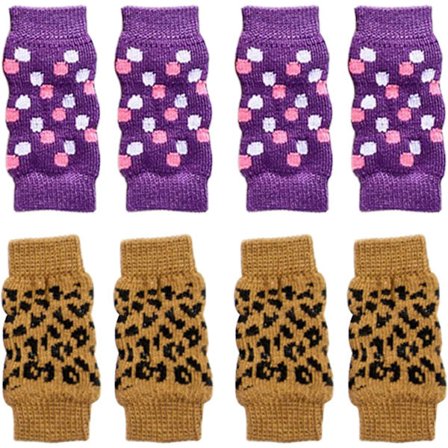 4 Par Halkskydda för Hundar med Gummiplattor, Djurbensskydd, Ben