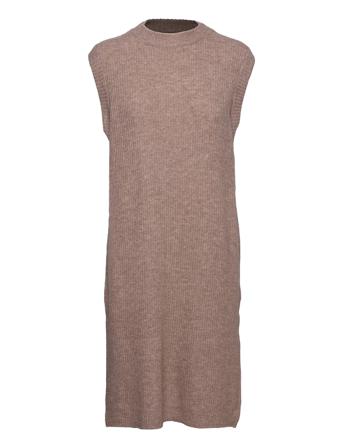 Elisha Long Knit Vests Knitted Vests Beige NORR