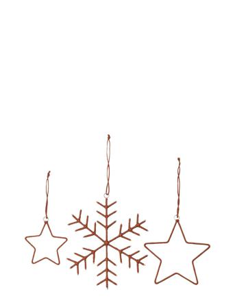 Snowflakes & Stars Ornaments Home Decoration Christmas Decoration Christmas Baubles & Tree Accessories Röd House Doctor