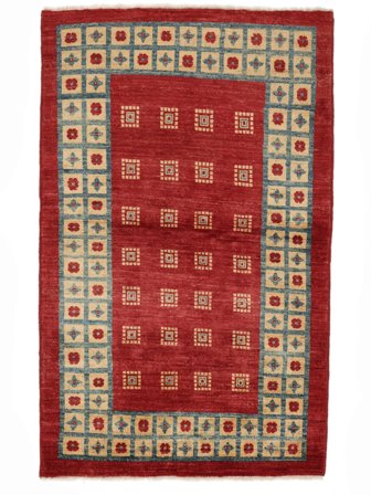 Orientalisk Kazak Fine Matta 100X158 Mörkröd/Orange Ull, Afghanistan