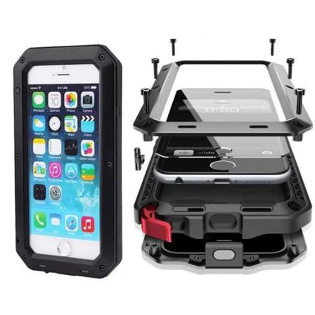 iPhone SE 2020 - Skyddande HEAVY DUTY Aluminium Skal Röd