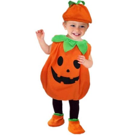 Lasten Halloween Pojat Tytöt Kurpitsa Cosplay Puku Mekko Asut .q