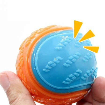 Bittbestandig Kjæledyr Hund Leketøy Gummi Ball Biffsmak Elastisk Ball For Forhindre Hund I å ødelegge ting