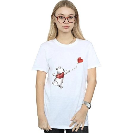 Winnie the Pooh Dam/Damer Ballonger Bomull Boyfriend T-shirt