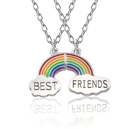 Necklace - Best Friend - Rainbow - Two pieces