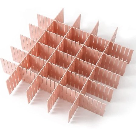 42 Pakk Justerbare Skuffdeler for Sokker, Undertøy, Sminke, Kjøkken, Kommode