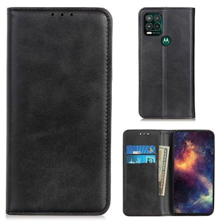 Äkta läder Motorola Moto G Stylus 5G fodral - Svart