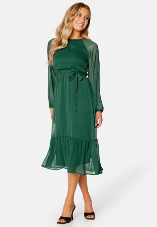 Happy Holly Henrika Midi Dress Dark dusty green Klær