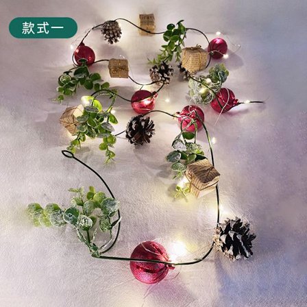 Joulupallovalo, männynneulasvalonauha, 2M jouluvalosarja, lomaseppeleen koristelu, ulkona joulupäivän koristelu