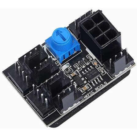 3 Pin 4 Pin PWM Fan Adapter PC Case Fan Hub Køling 8 Vejs Splitter 12V Hastighedskontrol med 6 Pin Strømport