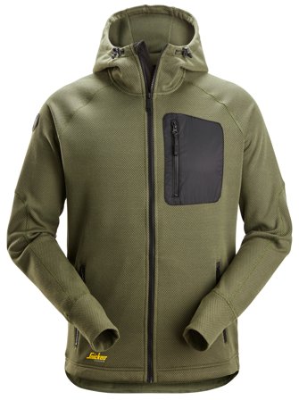 Snickers Workwear 8041-3104 Hettegenser khaki grønn XS, Klær