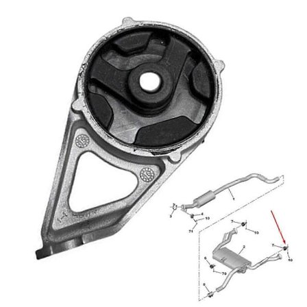 Bil Udstødningsrør Bageste Beslag 9674325480 Til Peugeot Citroen 308s 3008 408 C4 C5 w12728149