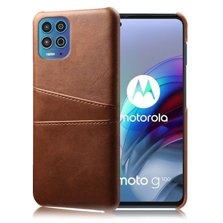 Dual Card Suojakotelo Motorola Moto G100 / Edge S - Ruskea