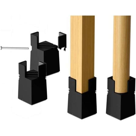 4 STK Justerbare Sengestige 22-42mm Sort Møbelstige 5cm for