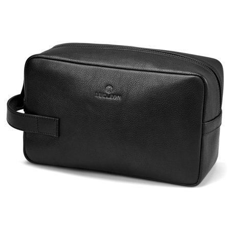 Neceser de piel flor negra para hombres - Neceseres