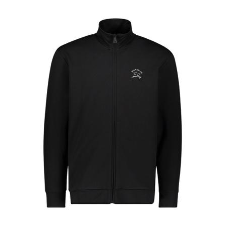 Paul & Shark Super Soft Stretch Full Zip Sweatshirt With Reflex Logo Sort, Herre Trøjer