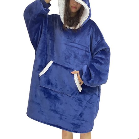 Flannel Hætteklæde Tæppe, One Size