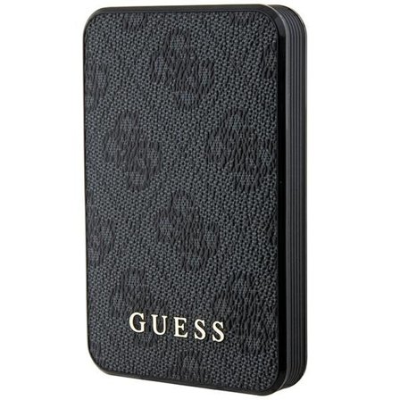 Guess Powerbank 15W GUPB5LP4GEGK 5000mAh svart/svart 4G lær metallogo