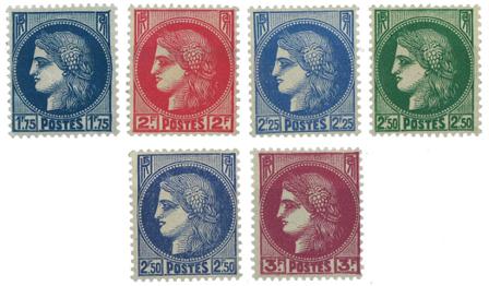Frankrig 1938 - YT 372-376 - Ubrugt