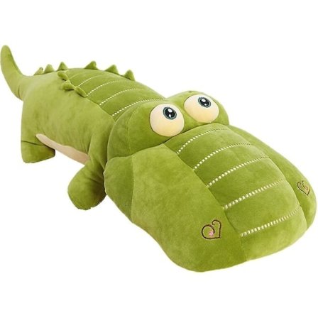 Krokodil Plyschleksak, Stor Gosedjur Kudde Mjuk Plyschgåva för Barn, 55 cm