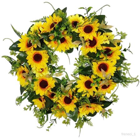 45 cm konstgjord blomsterkrans för ytterdörr