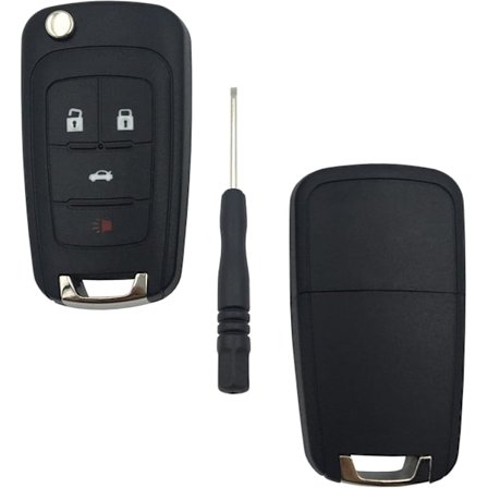 2025 Senaste Modell Vikbar Fjärrkontroll Bilnyckelfodral Passar Buick Allure Encore Lacrosse Regal Verano/Chevy Camaro Cruze Equinox