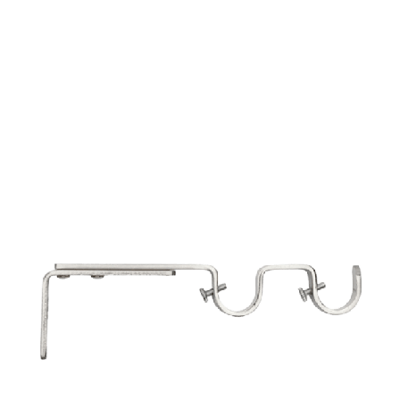 Kirsch Reglerbar dubbelhållare Ø19 mm, 1 st Gardiner Grå ONESIZE