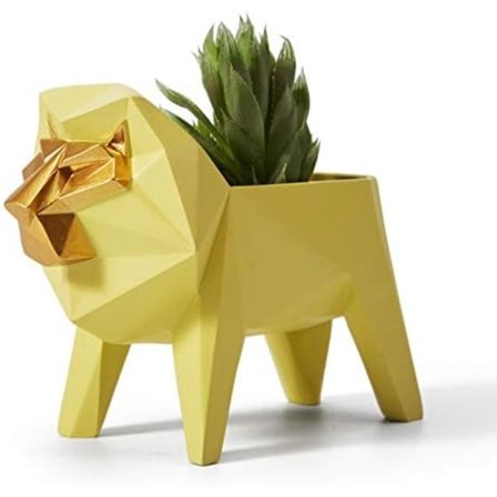 Kunst Løve Plantepot Statue Kunstgave Figur Resin Skulptur De