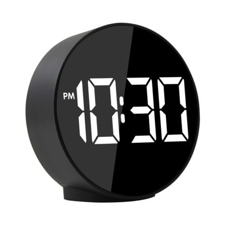LED Digitalt Vækkeur Lille Bordur Med Dobbelt Alarm Snooze Dimbar