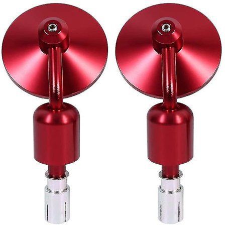 Sidespejle, 7/8" Styr End Universal Motorcykel Justerbar 3" Håndstang Spejle End Sidespejl Spejle (rød)