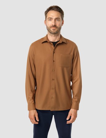 Shaping New Tomorrow - Casual Shirt - Camel - Herre - Størrelse XXL