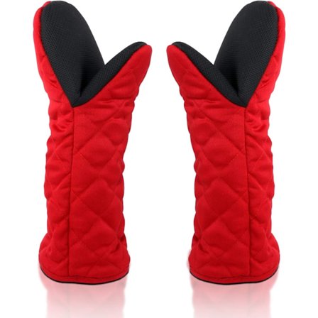 Varmebestandige ovnshansker, termiske kjøkkenhansker, grillhansker, grytekluter, dobbelt