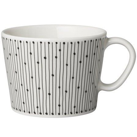 Arabia Mainio kop, 0,17 liter, sarastus - Sort/hvid | KitchenOne