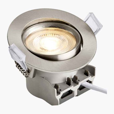 Biltema - Innbyggingsspot LED IP20 børstet nikkel