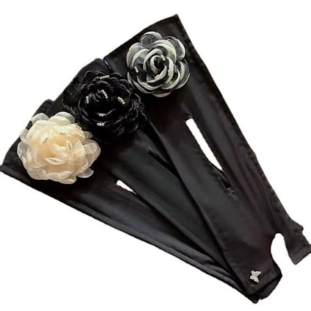 3-delt blomsterknold krøllejernsæt - Fransk knold maker - Genanvendelig (Sort*1 + Champagne*1 + Off-White*1)