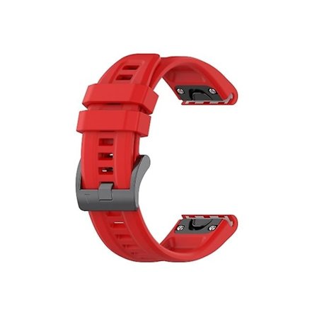 Rem för Garmin Fenix 3 26 mm silikon sport rent färgad klockarmband röd
