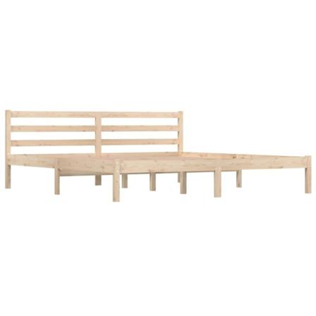 Vidaxl Sängram Massiv Furu 180x200 Cm 6ft Brun