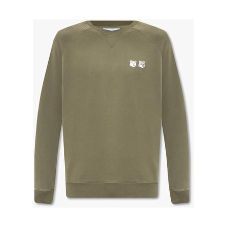 Maison Kitsuné Sweatshirt with animal motif , Groen , Heren , Maat: M