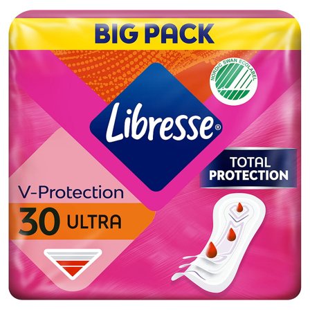 Libresse Ultra Normal Extra Wide 30 stk, Medicin & Pleje, Bind & Indlæg, Bind