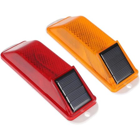 2 st solcellsstroboskop varning ljus känsligt stroboskop LED varning ljus