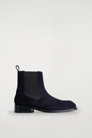 COS Square-Toe Leather Chelsea Boots in Blue - Men