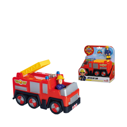 Brandman Sam Brandbil Jupiter med Sam-figur Dockor & figurer Unisex ONESIZE