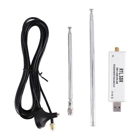 RTL SDR Mottaker V3 RTL2832U 0.1MHz-1.7GHz TCXO SMA Mottaker med Antenne-Perfekt