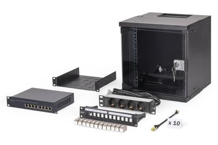 Digitus DN-49101-SET hylle 6U Veggmonterbar hylle Sort