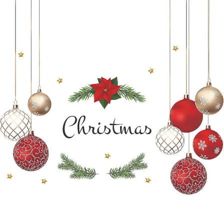 Juldekoration för jul Röd boll Gyllene boll Ornament Jul Hem Väggdekal Affärsdekoration Ny.(2st)