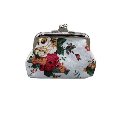 Blomstermønster Lommebok Rose Pengeveske HVIT